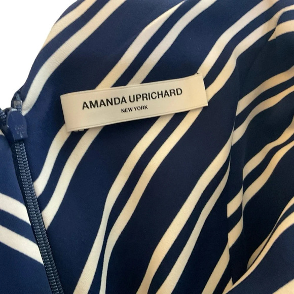 Amanda Uprichard Jumpsuit Navy Stripped SIZE L - Picture 9 of 14